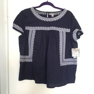 NWT embroidered top